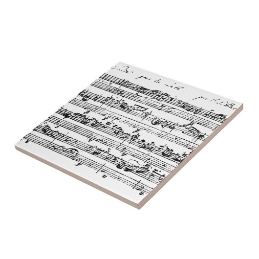 Muziek door Bach-tegel Tegeltje (Zijkant)