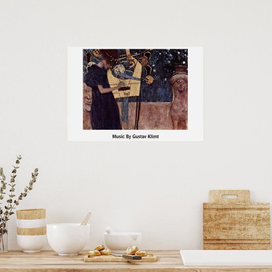 Muziek door Gustav Klimt Poster (Keuken)