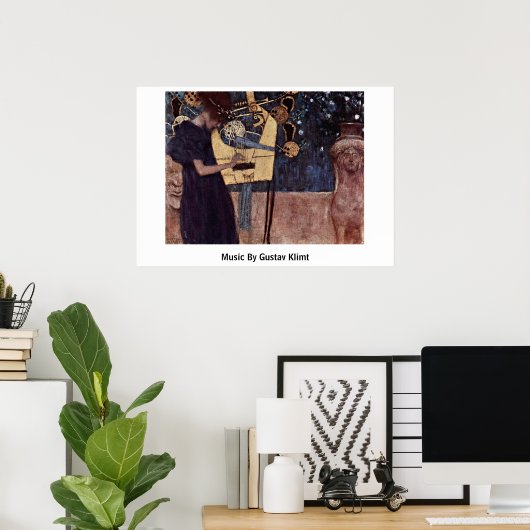 Muziek door Gustav Klimt Poster (Thuiskantoor)