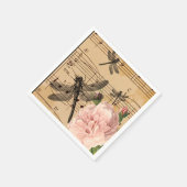 Muziek Dragonfly Flower Napkins Party Decocupation Servet (Hoek)