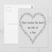 Muziek drukt op het Inspirerend hartencitaat Briefkaart (Voorkant / Achterkant)