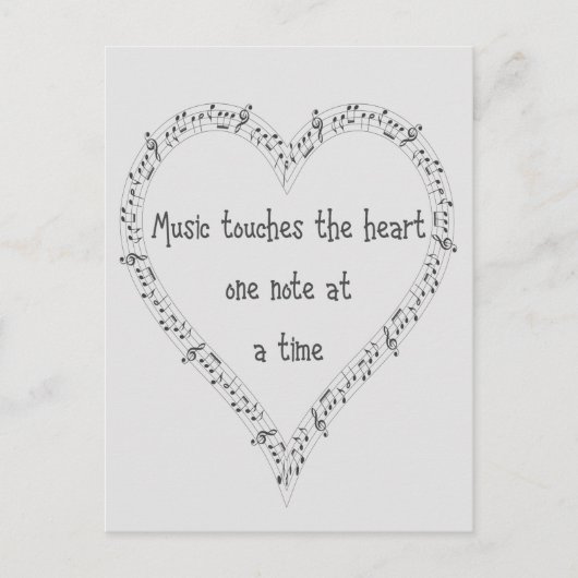 Muziek drukt op het Inspirerend hartencitaat Briefkaart (Voorkant)
