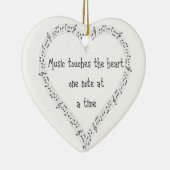 Muziek drukt op het Inspirerend hartencitaat Keramisch Ornament (Rechts)