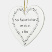 Muziek drukt op het Inspirerend hartencitaat Keramisch Ornament (Links)