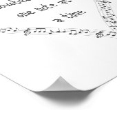 Muziek drukt op het Inspirerend hartencitaat Poster (Hoek)