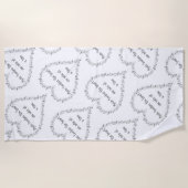 Muziek drukt op het Inspirerend hartencitaat Strandlaken (Voorkant)