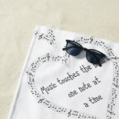 Muziek drukt op het Inspirerend hartencitaat Strandlaken (In situ)