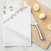 Muziek drukt op het Inspirerend hartencitaat Theedoek (Quarter Fold)