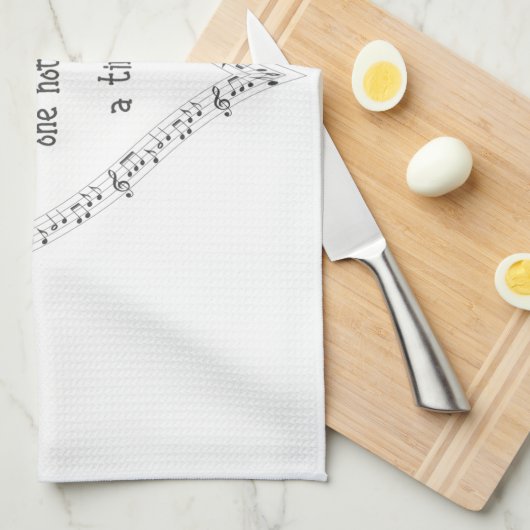 Muziek drukt op het Inspirerend hartencitaat Theedoek (Quarter Fold)