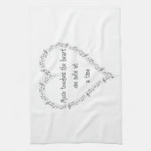 Muziek drukt op het Inspirerend hartencitaat Theedoek (Verticaal)