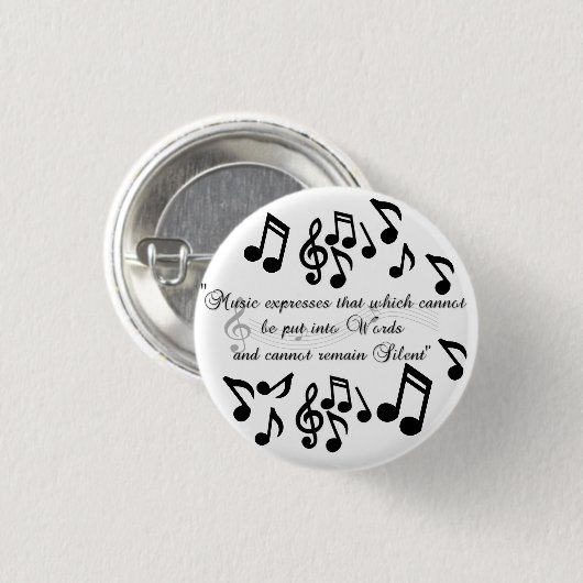 Muziek drukt uit ronde button 3,2 cm (Voorkant /achterkant)