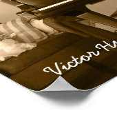 Muziek drukt uit — Victor Hugo quote — kunstdruk Poster (Hoek)