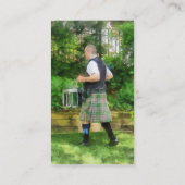 Muziek - Drummer in Pipe Band Visitekaartje (Achterkant)