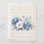 Muziek Dusty Blue Church Bachelorette Party Kaart (Achterkant)