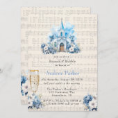 Muziek Dusty Blue Church Brunch & Bubbly Kaart (Voorkant / Achterkant)