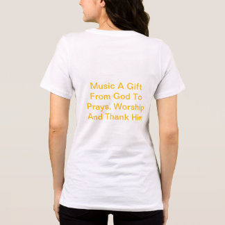 Muziek Een geschenk van God, bidt, aanbidt en dank Tri-Blend Shirt