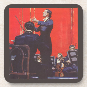  muziek, een orkest afspelen bier onderzetter
