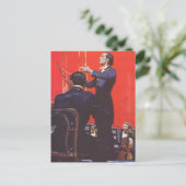  muziek, een orkest afspelen briefkaart (Staand voorkant)