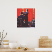  muziek, een orkest afspelen poster (Keuken)