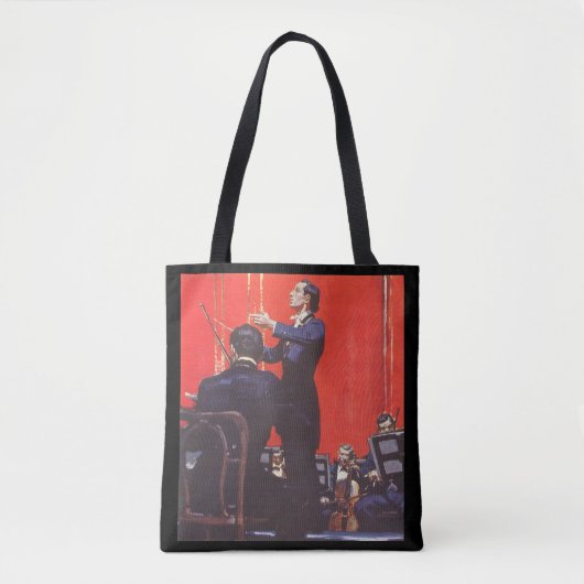 muziek, een orkest afspelen tote bag (Voorkant)