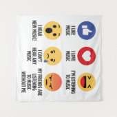 Muziek Emojis Wandkleed (Voorkant (horizontaal))