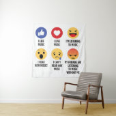 Muziek Emojis Wandkleed (In situ)
