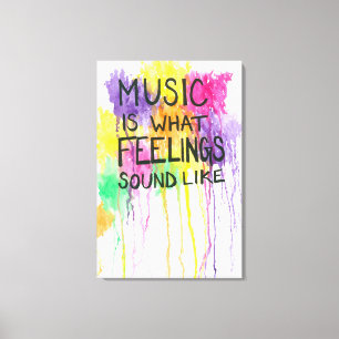 Muziek en beeldvorming canvas afdruk
