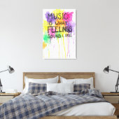 Muziek en beeldvorming canvas afdruk (Insitu (Slaapkamer))