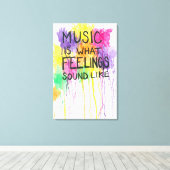 Muziek en beeldvorming canvas afdruk (Insitu (Houten vloer))