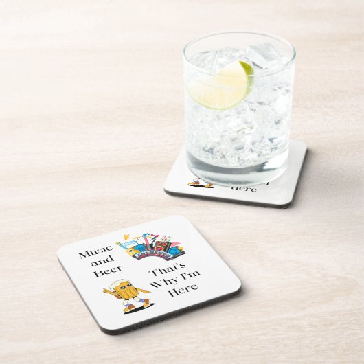 Muziek en bier, daarom ben ik hier op een bier onderzetter (Rechterzijde)