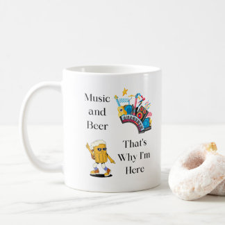 Muziek en bier, daarom ben ik hier op een koffiemok