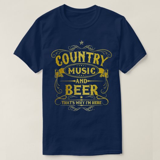 Muziek en bier in het land waarom ik hier grappig  t-shirt (Design voorkant)