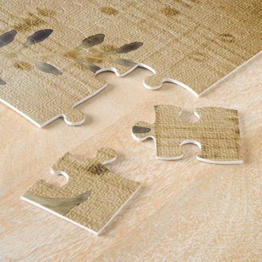 muziek en bloemen legpuzzel (Zijkant)