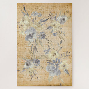  muziek en bloemen legpuzzel