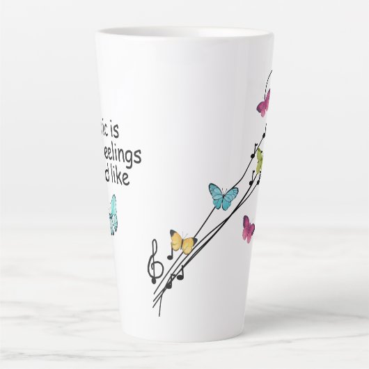 Muziek en Butterflies, Muziek is Feelings Latte Mok (Voorkant)