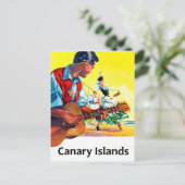 Muziek en dans op de canarische eilanden briefkaart (Staand voorkant)