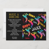 Muziek en dansende Partij JAZZ RETRO Kaart (Voorkant)