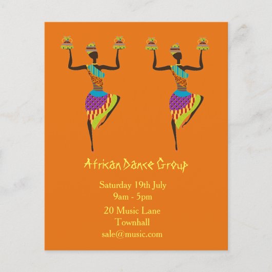 Muziek- en dansprestaties van Afrikaanse groepen Flyer (Voorkant)