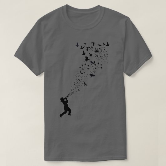 Muziek en de vogels 4 t-shirt (Design voorkant)