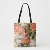  Muziek en Floral Collage Tote Bag (Voorkant)