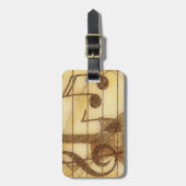 Muziek en Gitaar Bagagelabel (Voorkant verticaal)