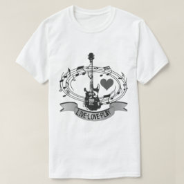  muziek en gitaarthema t-shirt