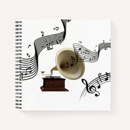 Muziek en grammofoon notitieboek (Voorkant)
