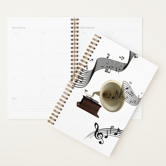Muziek en grammofoon planner (Display)