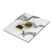 Muziek en grammofoonontwerp tegeltje (Zijkant)