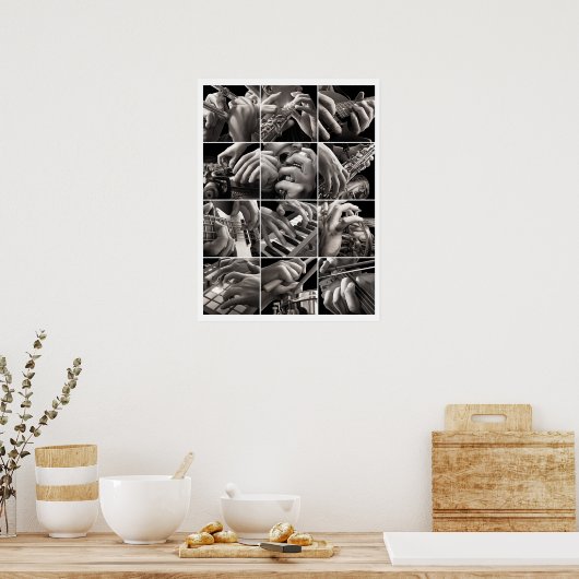 Muziek en handen poster (Keuken)