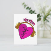 Muziek en hartslag briefkaart (Staand voorkant)