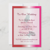 Muziek en Hibiscus Blossom Wedding Uitnodiging (Achterkant)