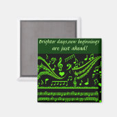 Muziek en ik, in Green_ Magneet (Voorkant / Achterkant)