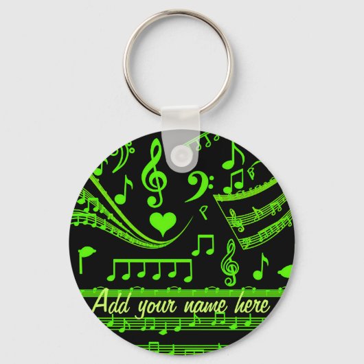 Muziek en ik, in Green_ Sleutelhanger (Voorkant)